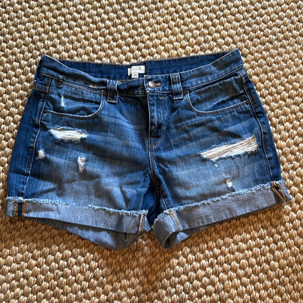 J Crew Distressed Cut Off Jean Shorts